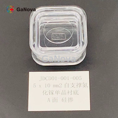 résistivité libre de type n non dopée de substrat de monocristal de GaN du l'Un-visage 5*10mm2 &lt; 0,05 Ω·dispositif de puissance de cm/laser