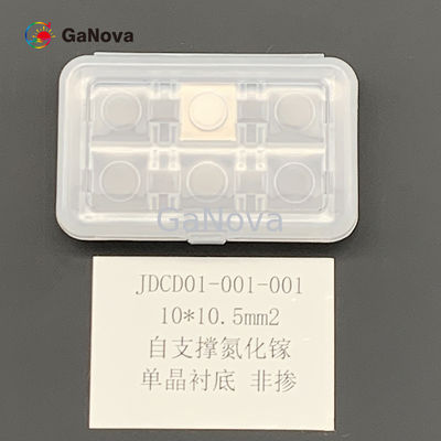 avion de 10*10.5mm2 GaN Single Crystal Substrate C (0001) outre d'angle vers le M-axe 0,35 ±0.15°